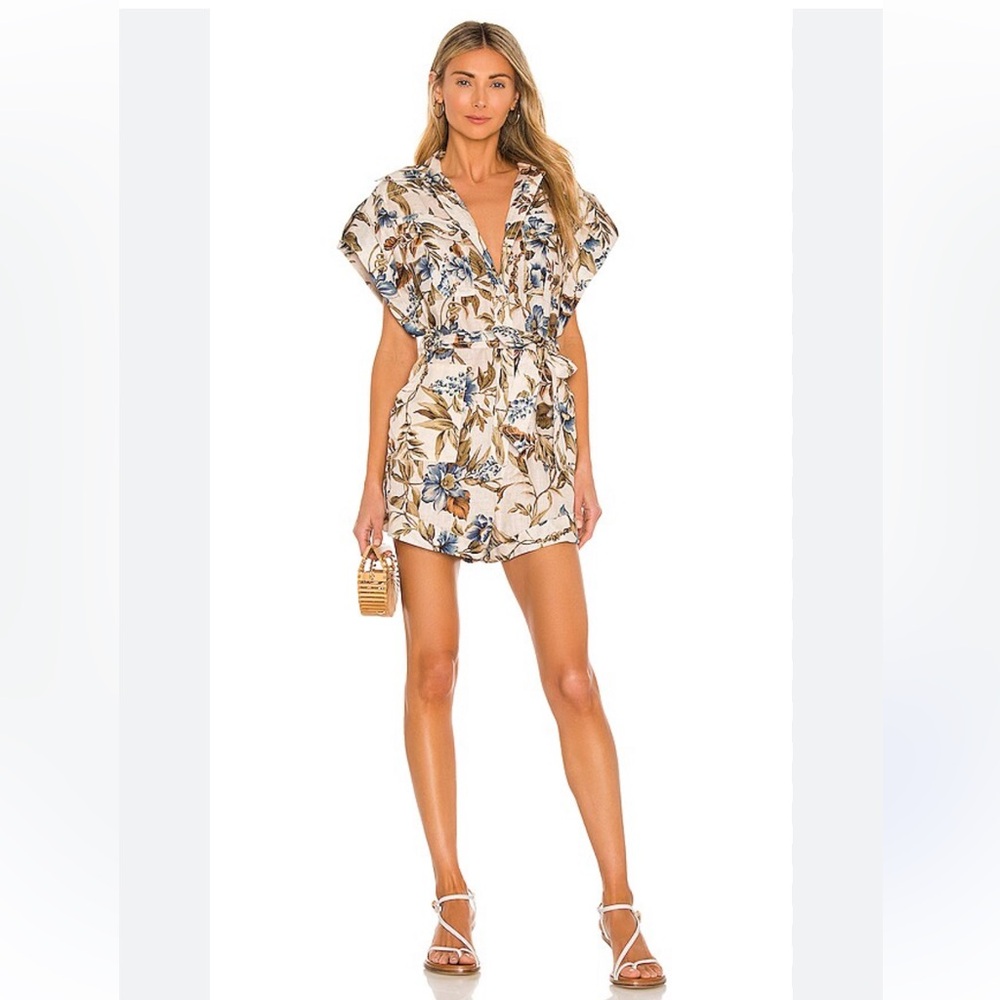 Zimmermann Aliane Roll Cuff Playsuit Romper